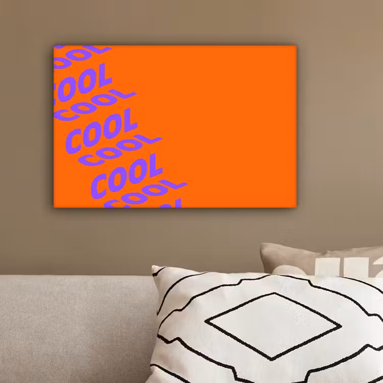 Cool - Paars - Oranje canvas 2cm klein -closeup_print_DE