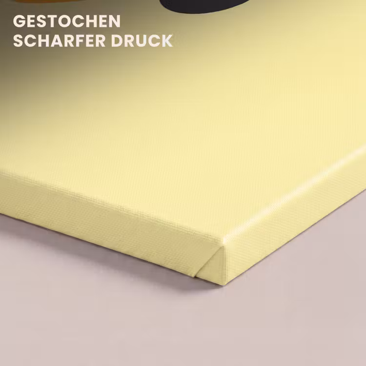 Kuiken - Vrolijk - Geel - Minimalistisch canvas 2cm klein -closeup_print_DE