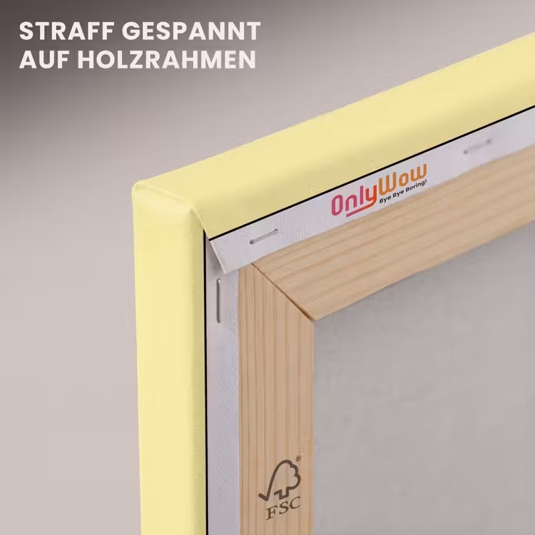 Kuiken - Vrolijk - Geel - Minimalistisch canvas 2cm klein -uniquesellingpoint_afwerking-onlywow_DE
