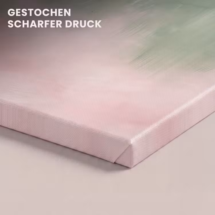 Kunst - Abstract - Modern - Groen - Roze canvas 2cm klein -closeup_print_DE