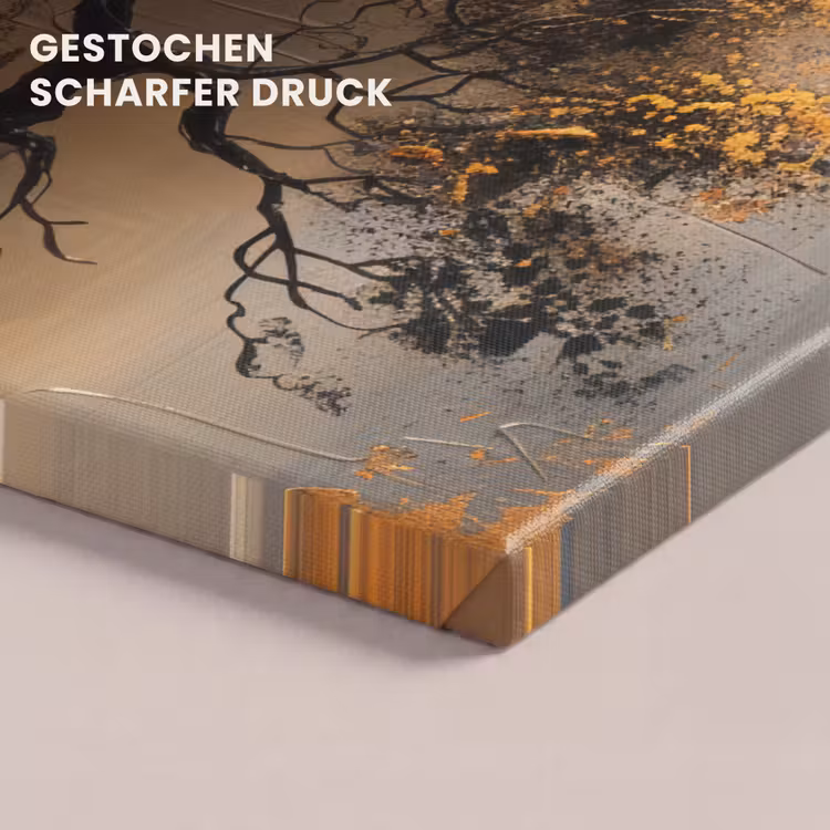 Kunst - Boom - Goud - Modern canvas 2cm klein -closeup_print_DE