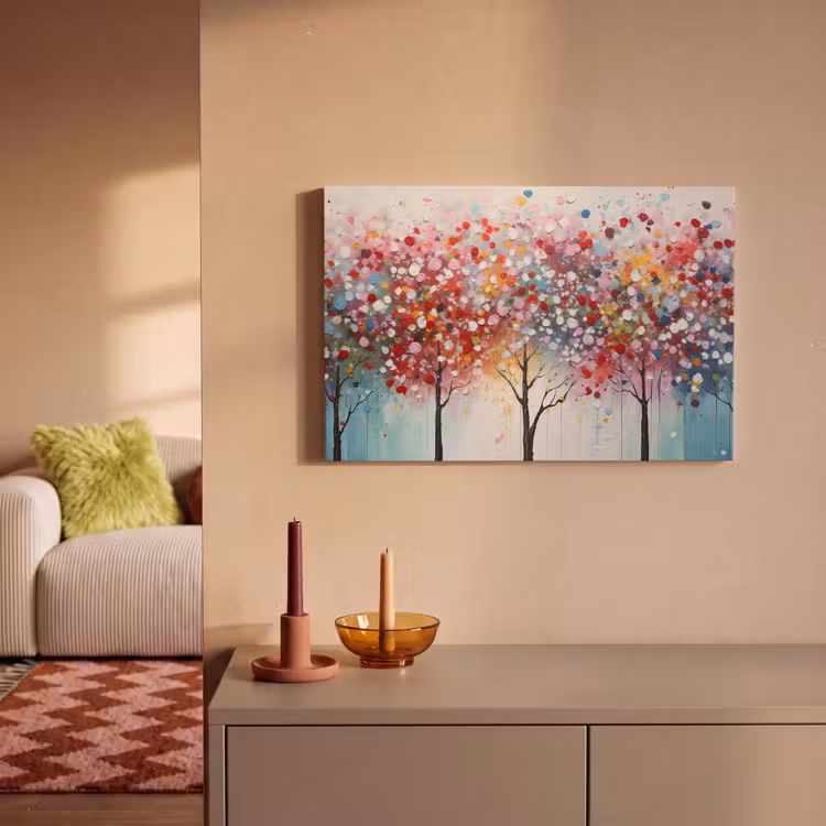 Kunst - Bomen - Natuur - Acryl canvas 2cm klein -sfeer1