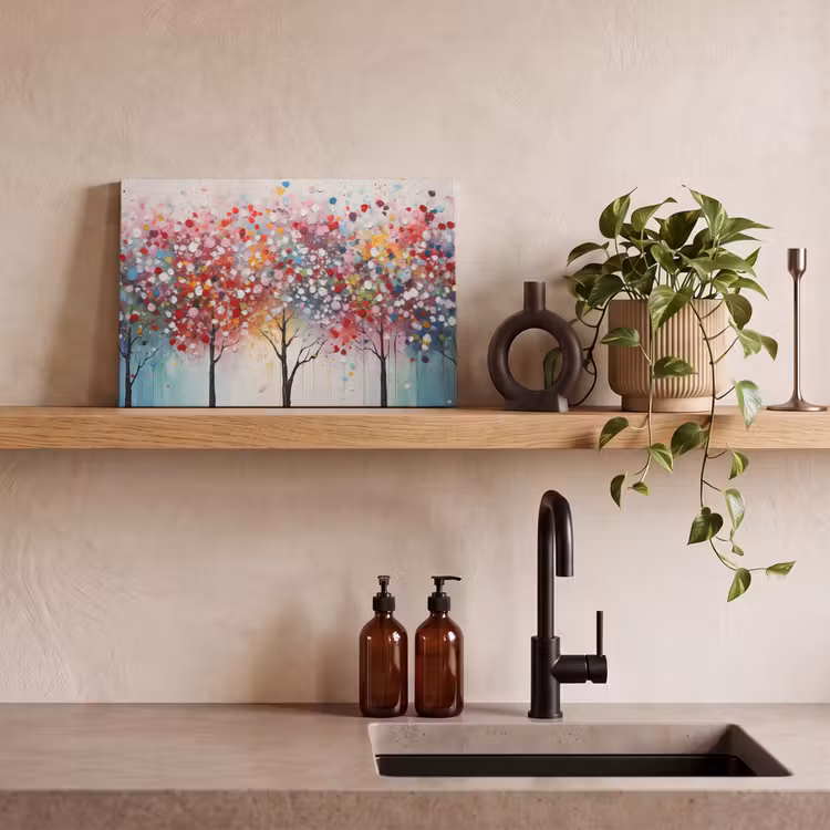 Kunst - Bomen - Natuur - Acryl canvas 2cm klein -sfeer6