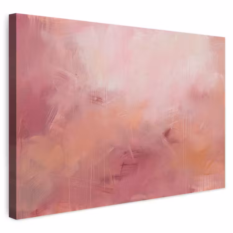 Kunst - Vloeiend - Pastel - Abstract canvas 2cm klein -3d