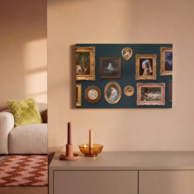 Kunst - Schilderijen - Decoratie - Klassiek - Groen canvas 2cm klein -sfeer1