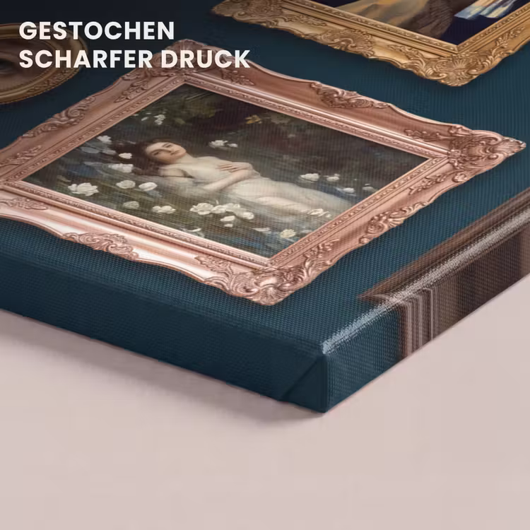 Kunst - Schilderijen - Decoratie - Klassiek - Groen canvas 2cm klein -closeup_print_DE