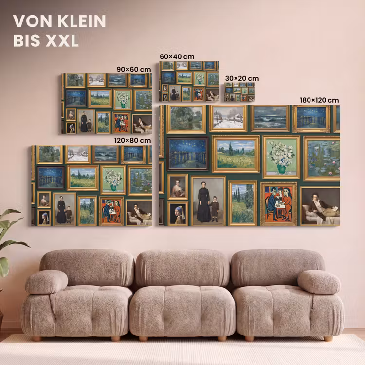 Kunst - Schilderijen - Collectie - Klassiek - Groen canvas 2cm klein -Xsfeer8_DE