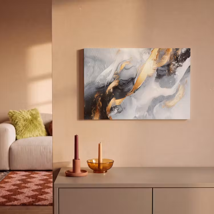 Kunst - Goud - Luxe - Abstract - Modern canvas 2cm klein -sfeer1