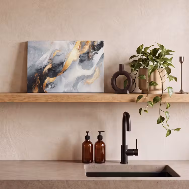 Kunst - Goud - Luxe - Abstract - Modern canvas 2cm klein -closeup_print_DE