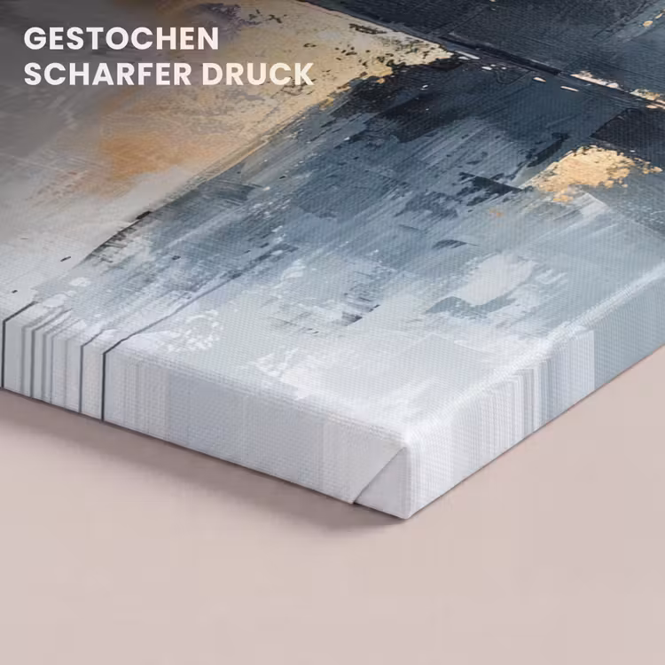 Kunst - Grijs - Goud - Abstract canvas 2cm klein -closeup_print_DE