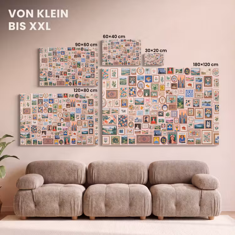 Kunst - Collectie - Decoratie - Modern - Kleurrijk canvas 2cm klein -Xsfeer8_DE