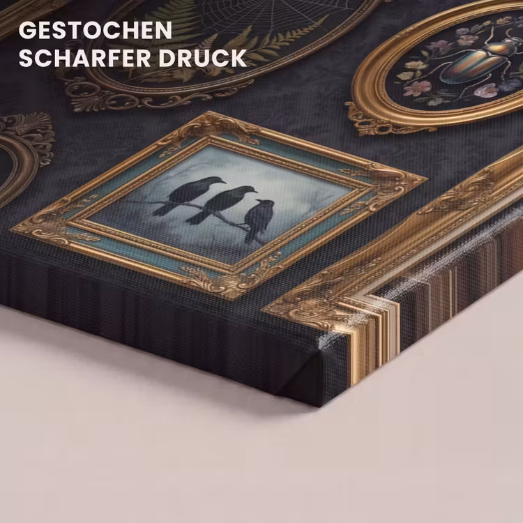 Kunst - Collectie - Vintage - Klassiek - Donker canvas 2cm klein -closeup_print_DE