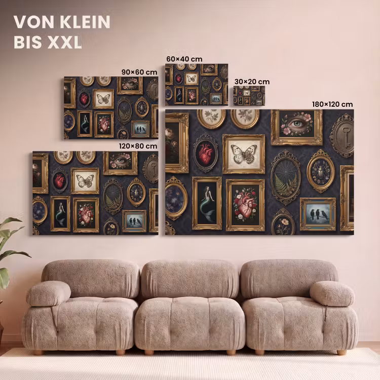 Kunst - Collectie - Vintage - Klassiek - Donker canvas 2cm klein -Xsfeer8_DE
