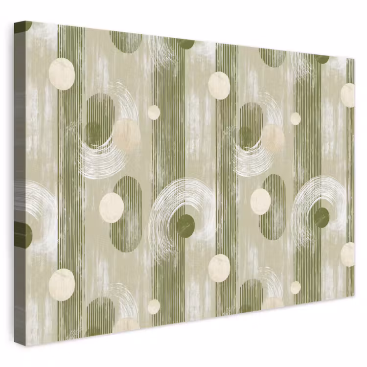 Artistiek - Modern - Groen canvas 2cm klein 34 -3d