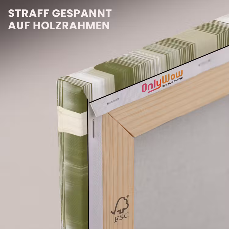 Artistiek - Modern - Groen canvas 2cm klein 34 -uniquesellingpoint_afwerking-onlywow_DE