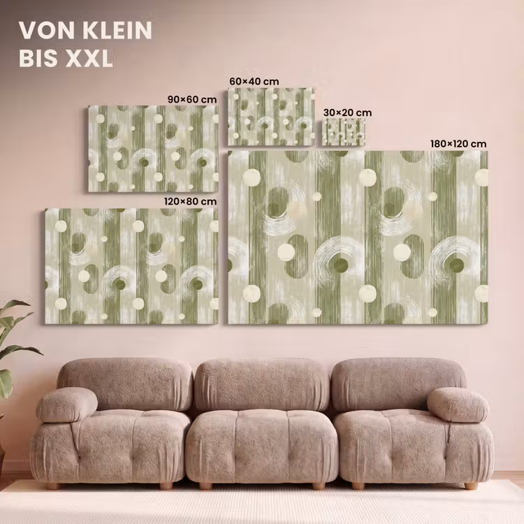 Artistiek - Modern - Groen canvas 2cm klein 34 -Xsfeer8_DE