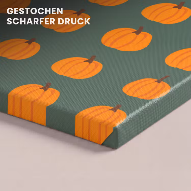 Pompoen - Patroon - Oranje canvas 2cm klein 34 -closeup_print_DE