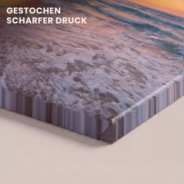 Kust - Rots - Zonsondergang - Zee - Natuur canvas 2cm klein -closeup_print_DE