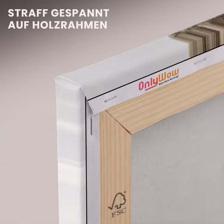 Kust - Klif - Boom - Gebouw canvas 2cm klein -uniquesellingpoint_afwerking-onlywow_DE