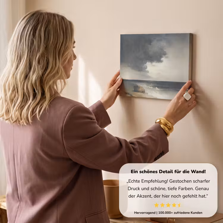 Kust - Golven - Rots - Storm canvas 2cm klein -Xsfeer7_DE
