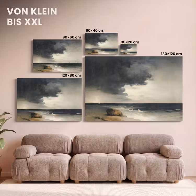Kust - Golven - Rots - Storm canvas 2cm klein -Xsfeer8_DE