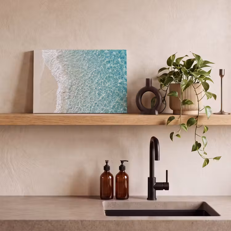 Kust - Zand - Blauw canvas 2cm klein -sfeer3