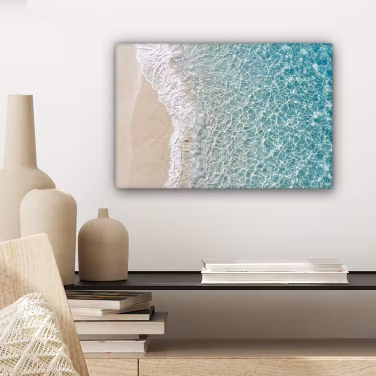Kust - Zand - Blauw canvas 2cm klein -sfeer6