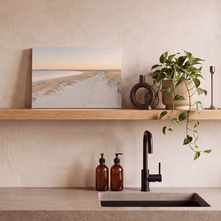 Kustlijn - Horizon - Hek canvas 2cm klein -sfeer6