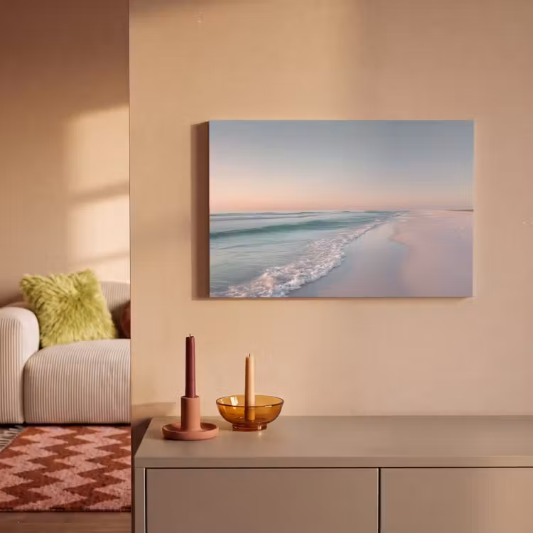 Kustlijn - Pastel - water canvas 2cm klein -sfeer1