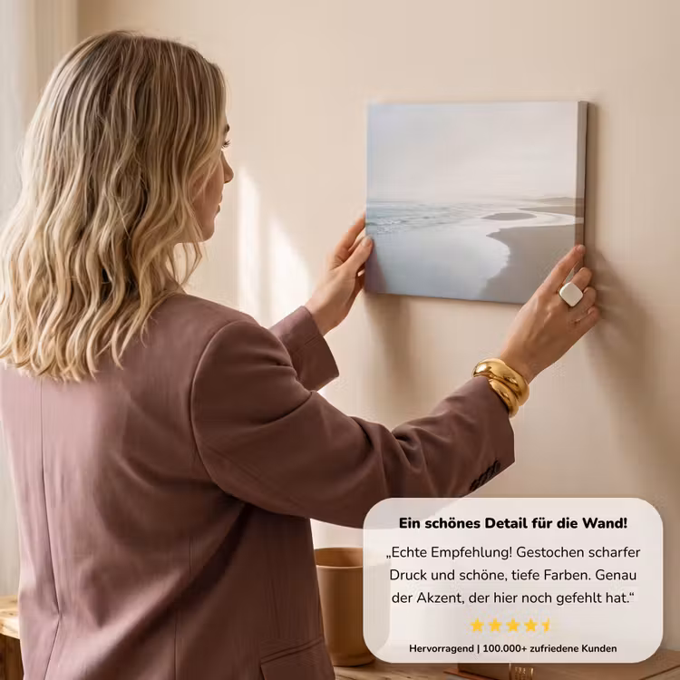 Kustlijn - Strand - Oceaan canvas 2cm klein -sfeer3