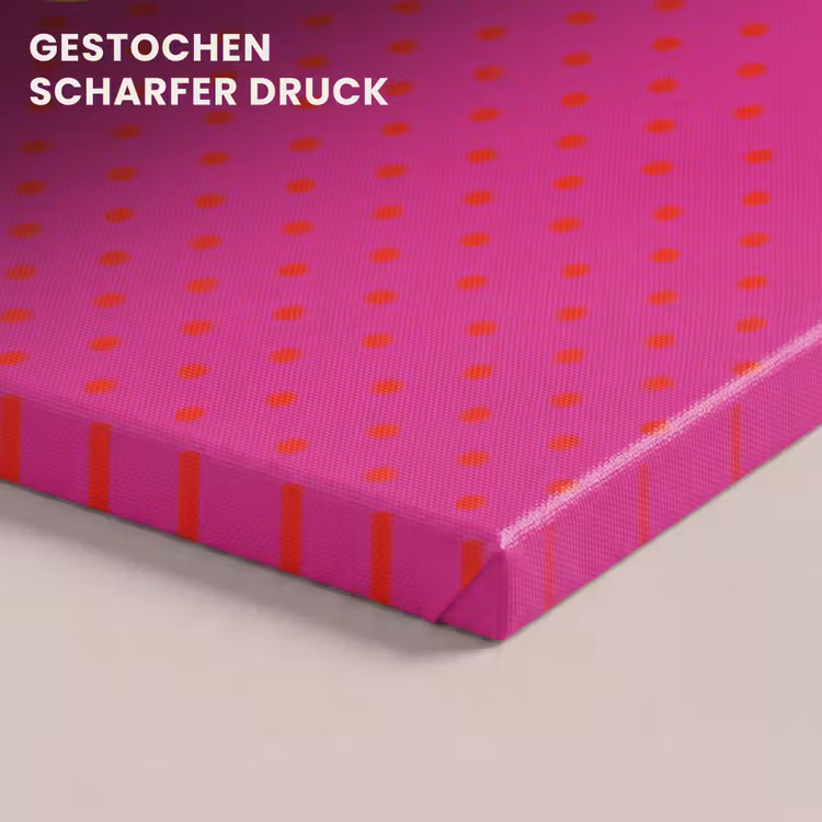 Smile - Stippen - Geel - Smiley - Roze canvas 2cm klein -closeup_print_DE