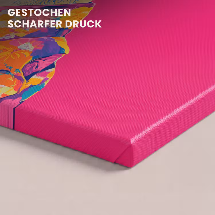 Lama - Kimono - Bloemenkrans - Felroze canvas 2cm klein -uniquesellingpoint_afwerking-onlywow_DE