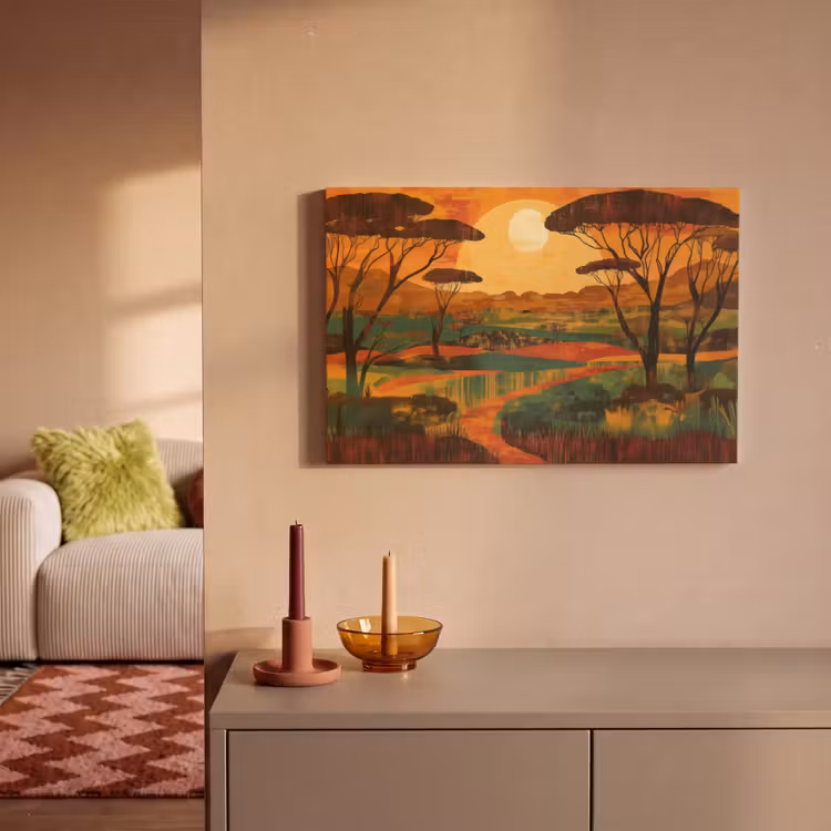 Landschap - Afrikaans - Zon canvas 2cm klein -sfeer1