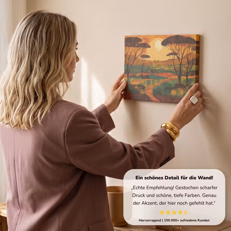 Landschap - Afrikaans - Zon canvas 2cm klein -sfeer3