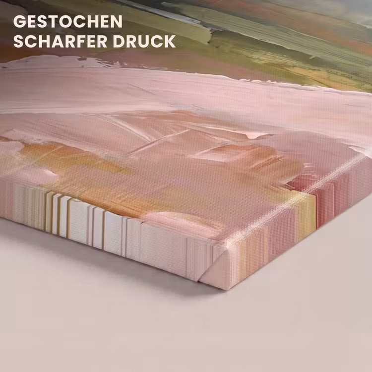 Landschap - Rivier - Abstract - Roze - Groen canvas 2cm klein -closeup_print_DE