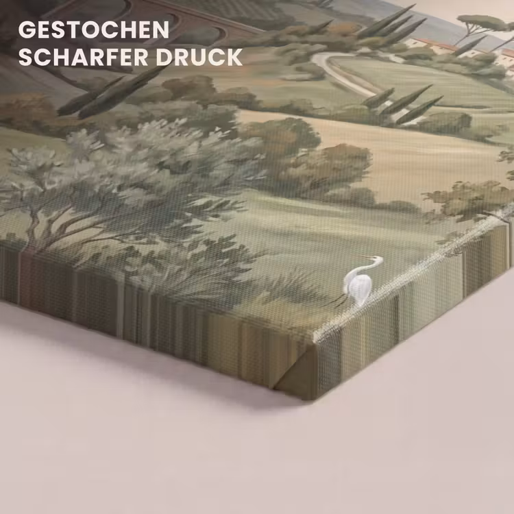 Landschap - Heuvels - Zandpad - Groen canvas 2cm klein -uniquesellingpoint_afwerking-onlywow_DE