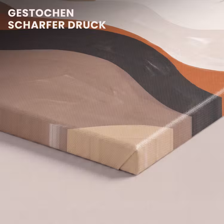 Landschap - Heuvels - Zon - Abstract - Oranje canvas 2cm klein -closeup_print_DE