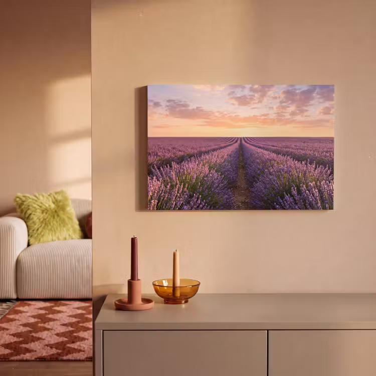 Landschap - Lavendelveld - Paars canvas 2cm klein -sfeer1