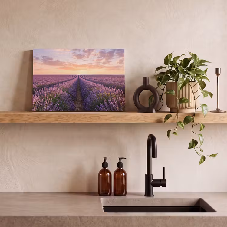 Landschap - Lavendelveld - Paars canvas 2cm klein -closeup_print_DE
