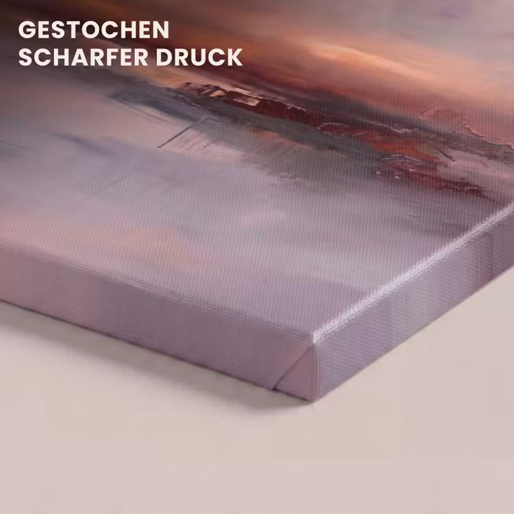Landschap - Zonsondergang - Abstract - Modern - Roze canvas 2cm klein -closeup_print_DE