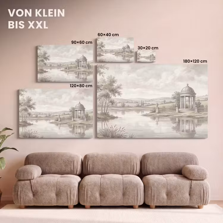 Landschap - Water - Natuur - Sepia canvas 2cm klein -Xsfeer8_DE