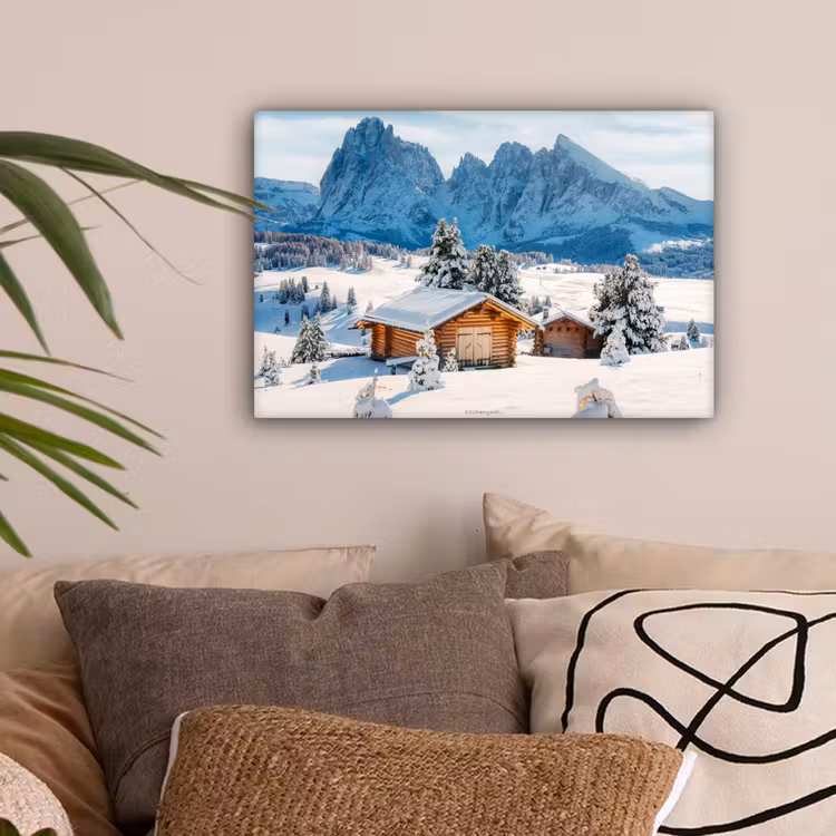 Landschap - Winter - Sneeuw canvas 2cm klein -sfeer1