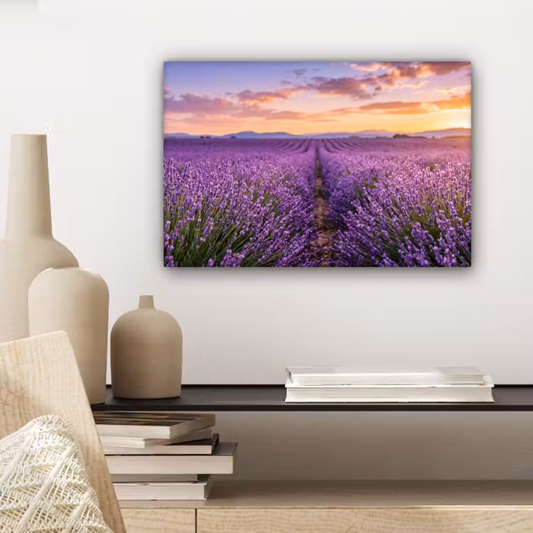 Lavendel - Veld - Natuur - Paars canvas 2cm klein -closeup_print_DE