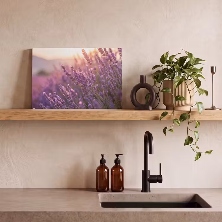 Lavendel - Paars - Zonlicht canvas 2cm klein -sfeer6