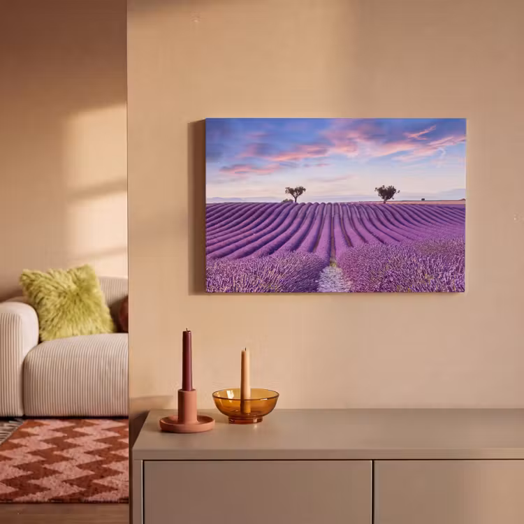 Lavendel - Natuur - Paars - Bomen - Bloemen canvas 2cm klein -sfeer1
