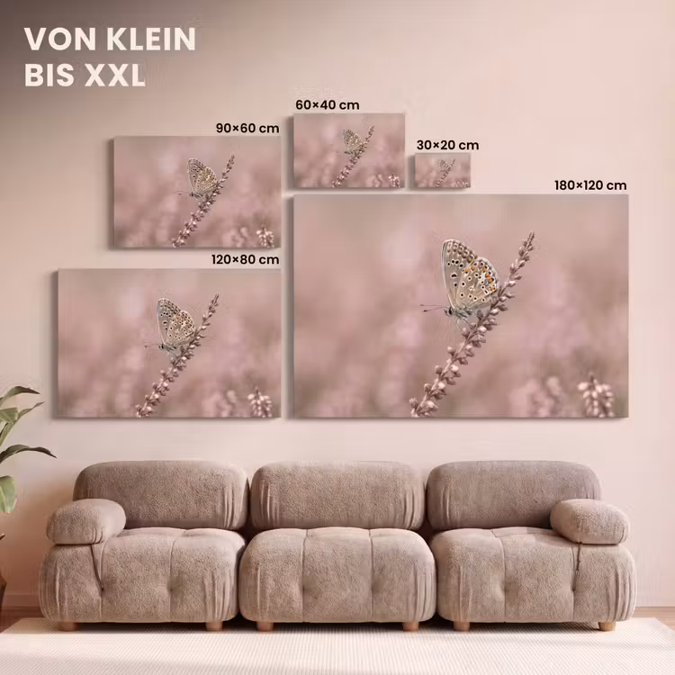 Lavendel - Vlinder - Paars canvas 2cm klein -Xsfeer8_DE