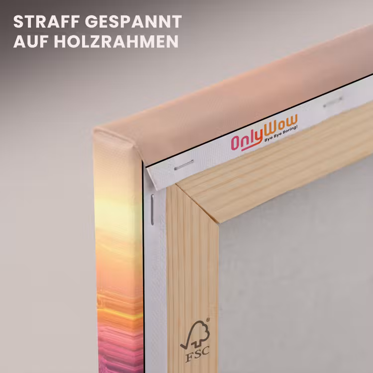 Lavendelveld - Quote - Zonsondergang canvas 2cm klein -uniquesellingpoint_afwerking-onlywow_DE