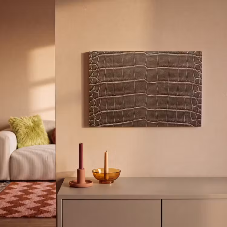 Leer - Krokodil - Mat canvas 2cm klein -sfeer1