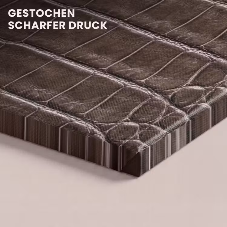Leer - Krokodil - Mat canvas 2cm klein -closeup_print_DE