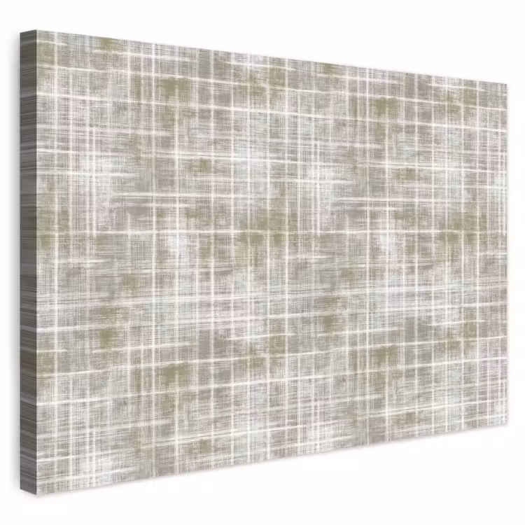 Linnen - Patroon - Groen canvas 2cm klein 34 -3d
